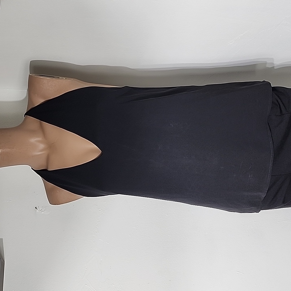Express Black Plunge V Neck Strappy Blouse